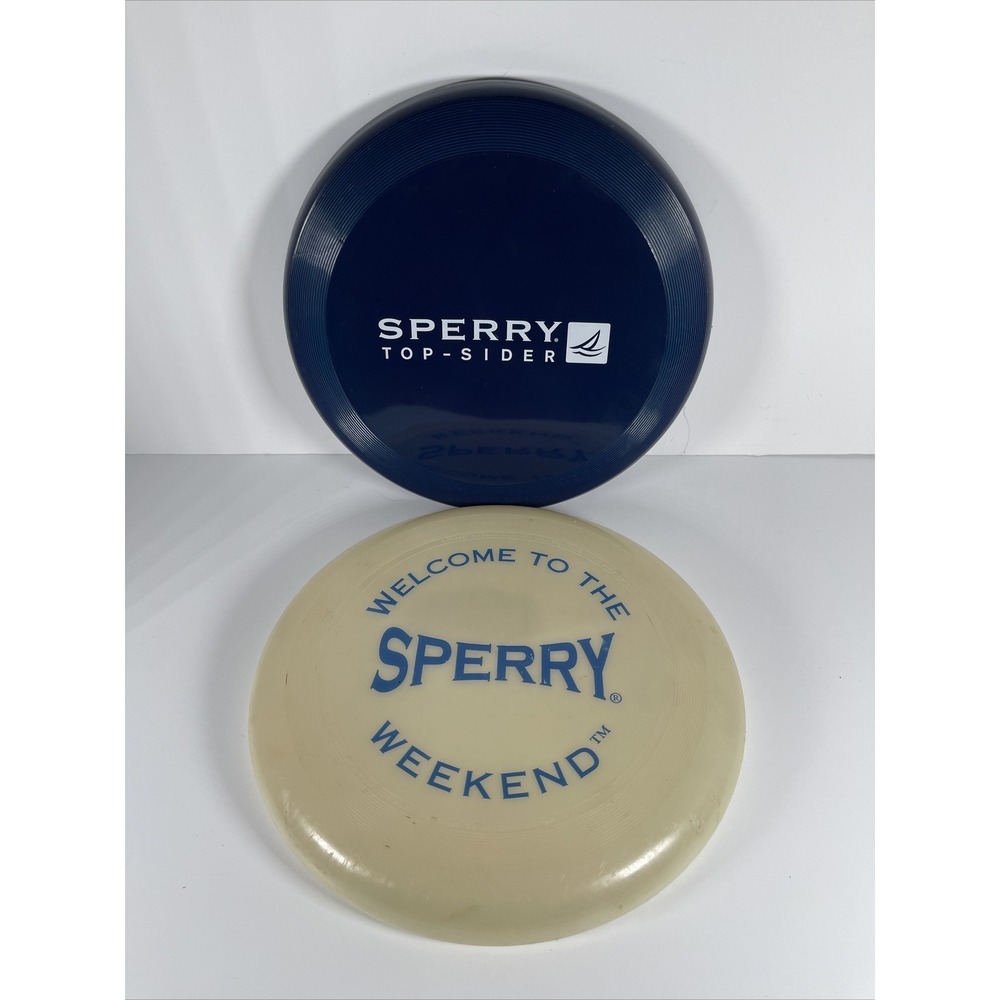 Speery Frisbee Lot Of 2 Top Sider Welcome To The Weekend Boat Shoes Games Wham-O